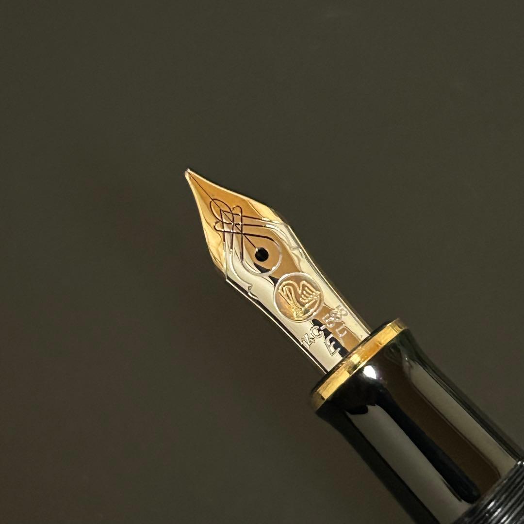 ペリカン スーべレーン 万年筆 m400 緑縞 EFニブ