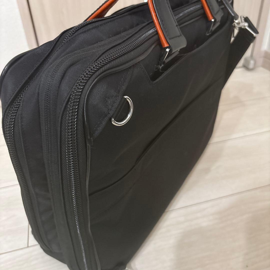 【訳あり】サムソナイト　エピッド3 ブリーフケース　ブラック×オレンジ　EXP