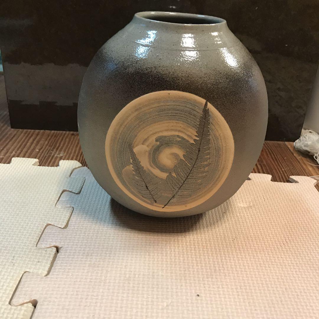 丹波焼　花瓶　木の箱入