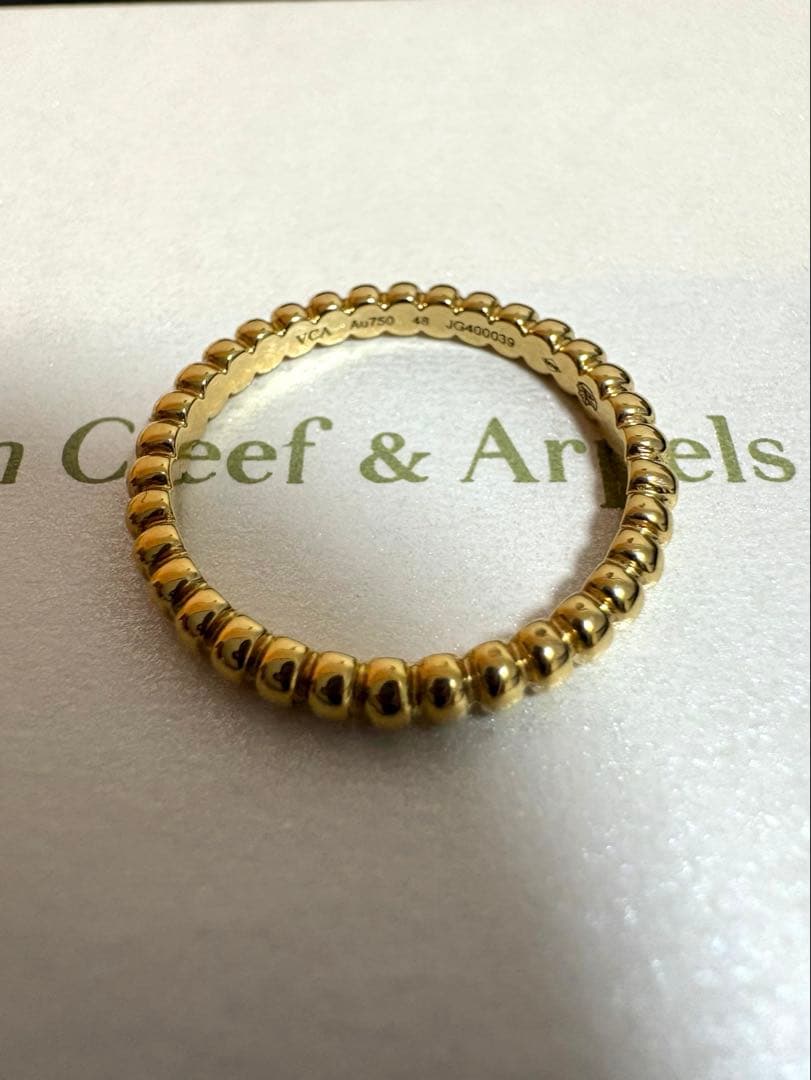 Van Cleef & Arpels ペルレ　イエロー　ゴールド　ビーズ　リング