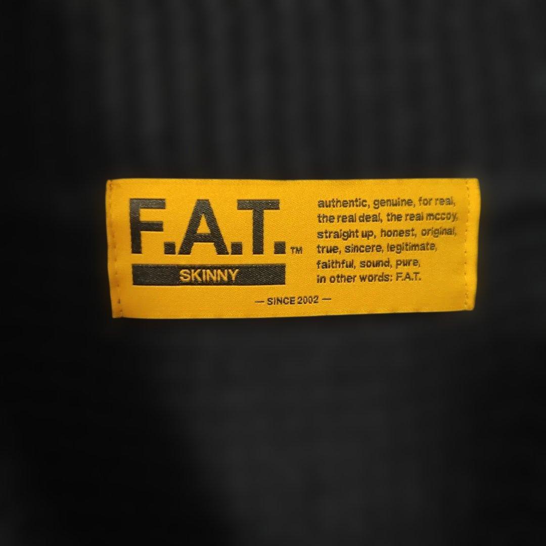 極美品FAT 極厚ジップアップカウチンニット サイズSKINNY(L)ネイビー