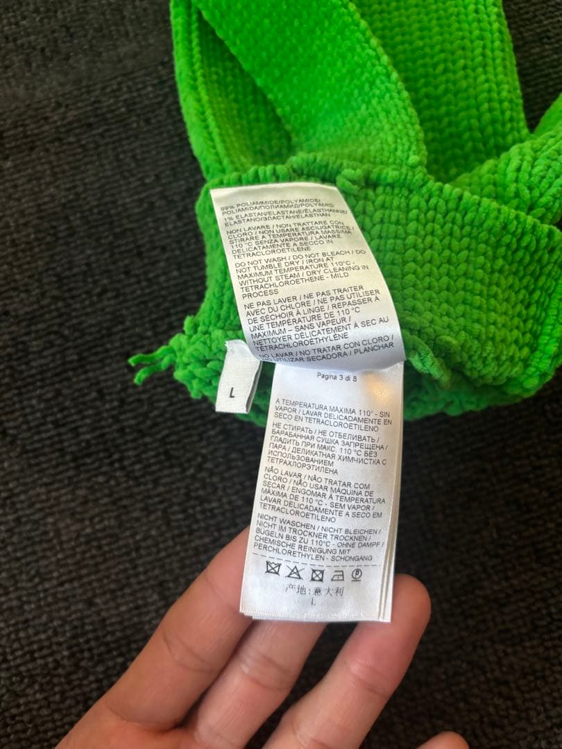 ボッテガヴェネタ　ヘビーウェイトシェニールグローブミトン手袋