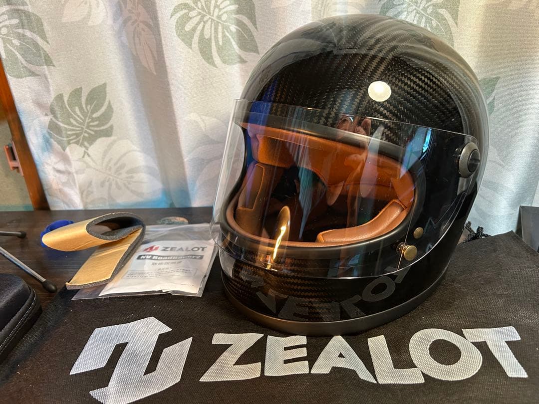 ZEALOT ヘルメット カーボン 族ヘル レトロ クラシック 新品