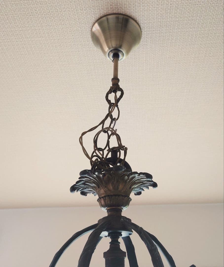 SAYO様用アンティーク 真鍮製 ？ シャンデリア ライト 照明 ランプシェード