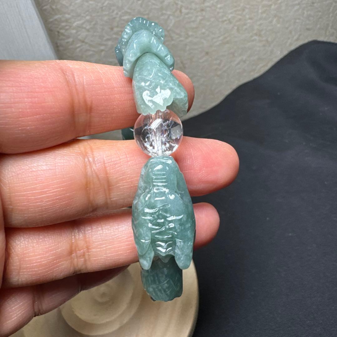 浄化の水晶&全ての繁栄　翠製　龍神ブレスレット
