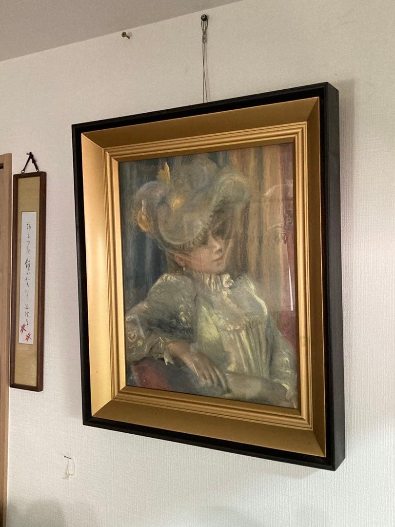 絵画/人物画/ルノアール[帽子の女] F10号/油彩(工藝画) / 名画/印象派