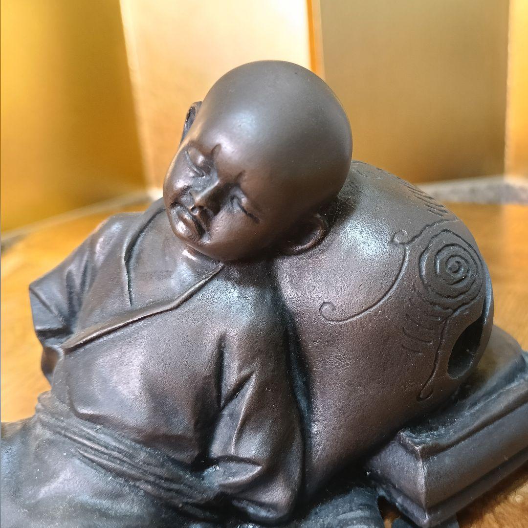 大峰作 雪舟 ネズミ 木魚 蝋型 鋳銅 共箱 未使用 AK57