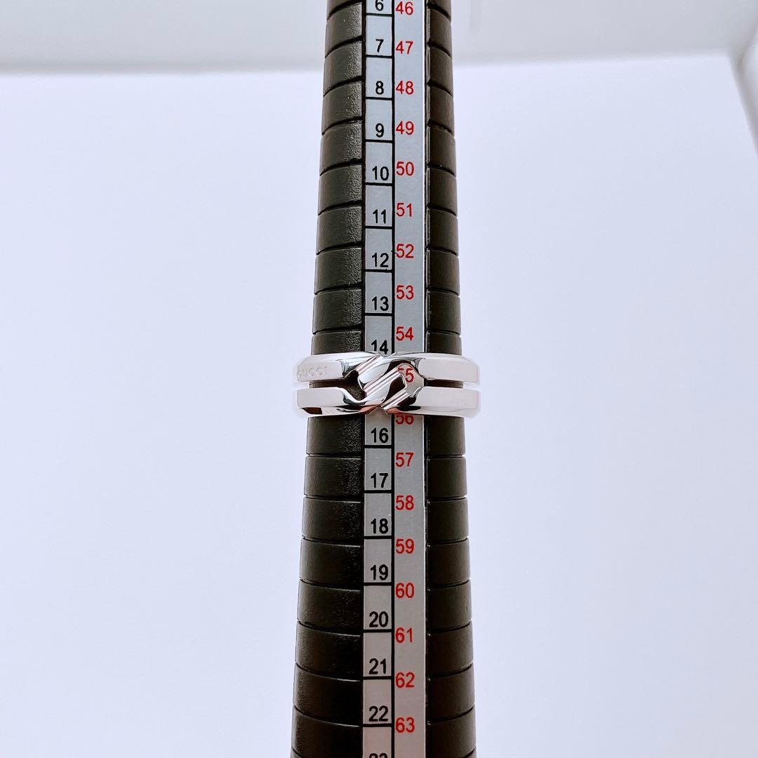 新品同様 グッチ GUCCI 925 ノット リング 指輪 シルバー Y720