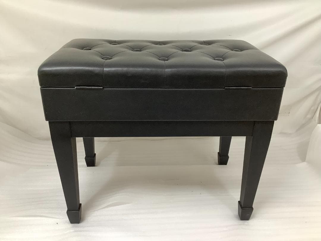 ※74707※ピアノ椅子（黒）★送料無料