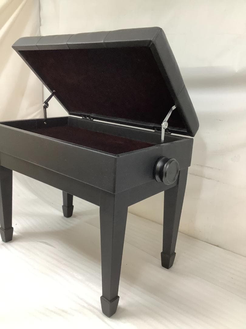 ※74707※ピアノ椅子（黒）★送料無料