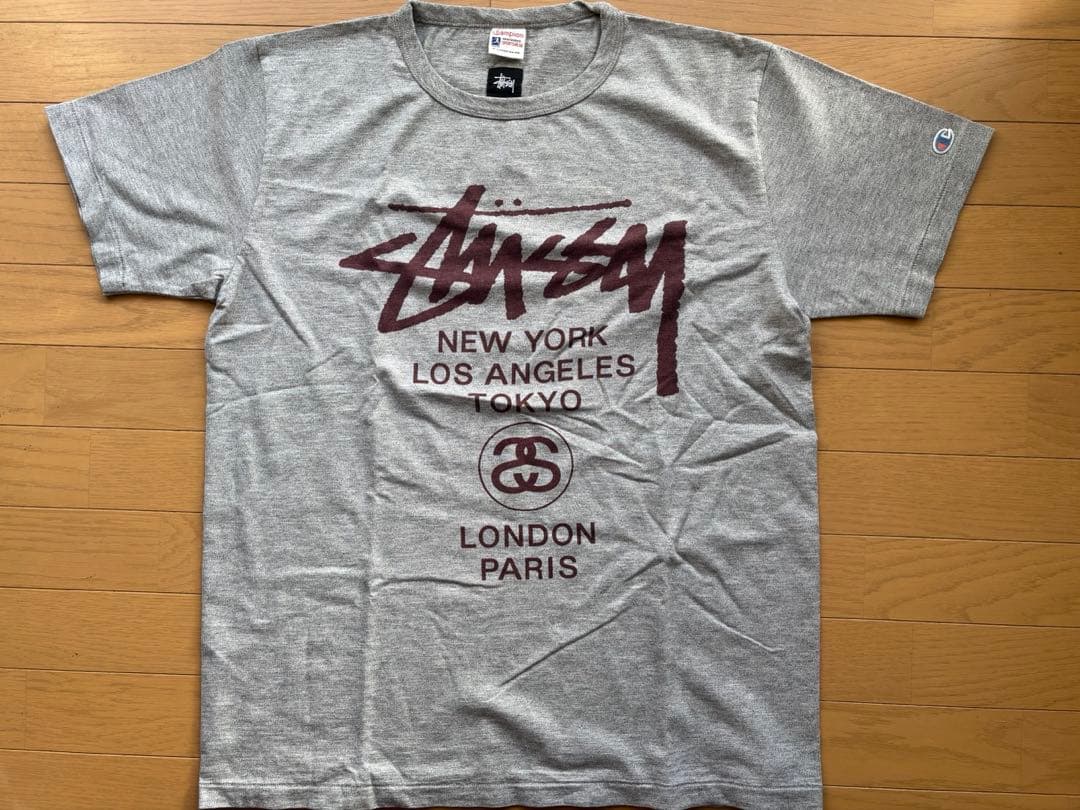 STUSSY × Champion Rochester Tシャツ グレー XL