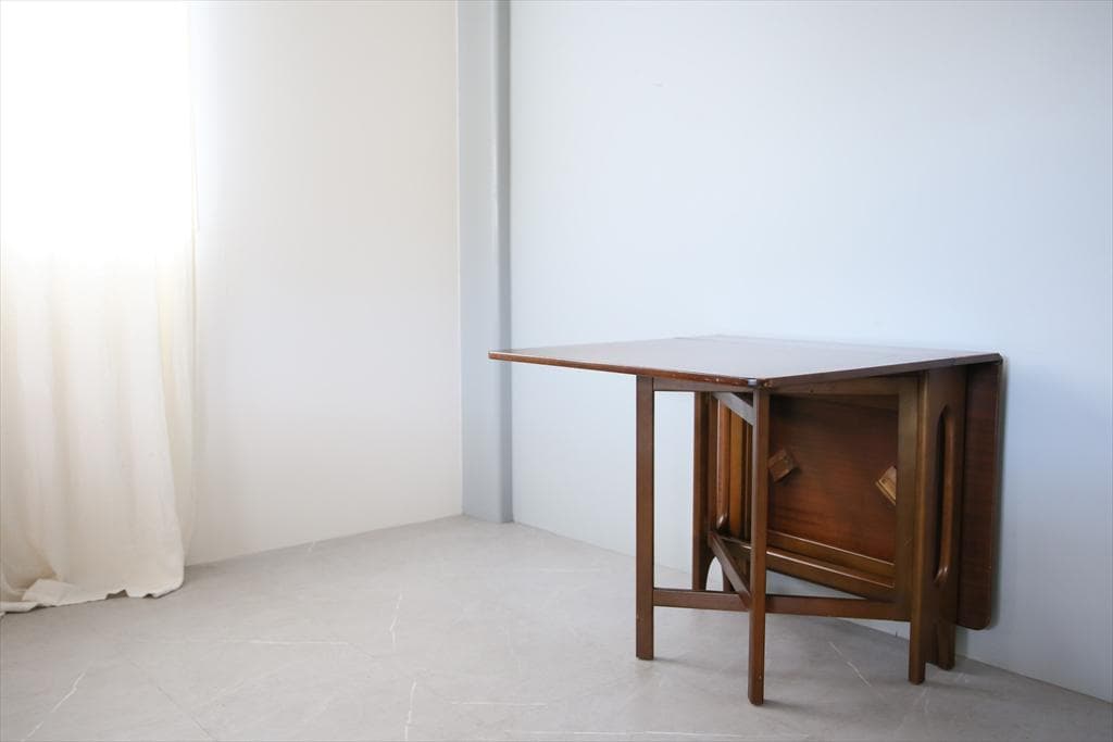 英国アンティーク木製ゲートレッグテーブル/ダイニング机バタフライ(91-99)