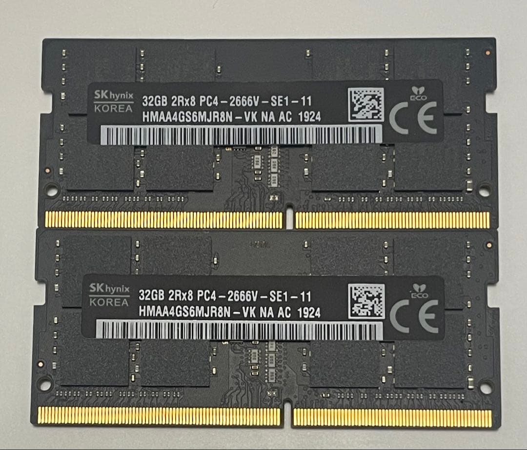 メモリー Apple SK hynix (32GBx2) PC4-2666V 64GB