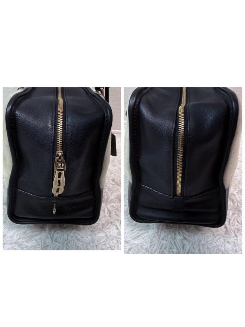 希少品 極美品 ロエベ アマソナ 36 ハンドバッグ アナグラム ムートン