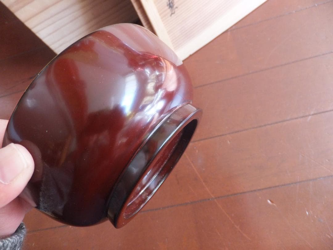 能登輪島　市上屋製　金縁付　輪島塗溜吸物椀廿客　最高級品