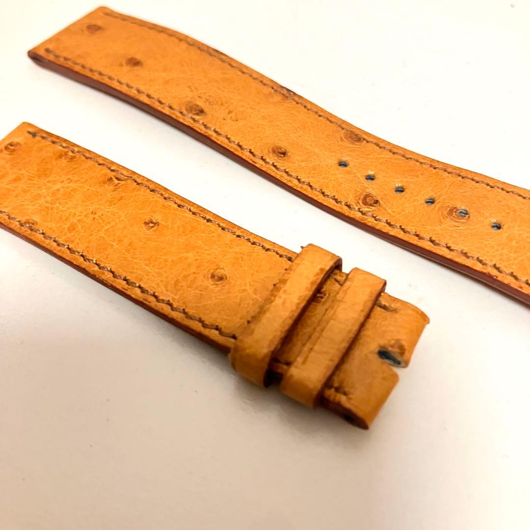 HERMES オーストリッチ　レザーベルト ベージュ