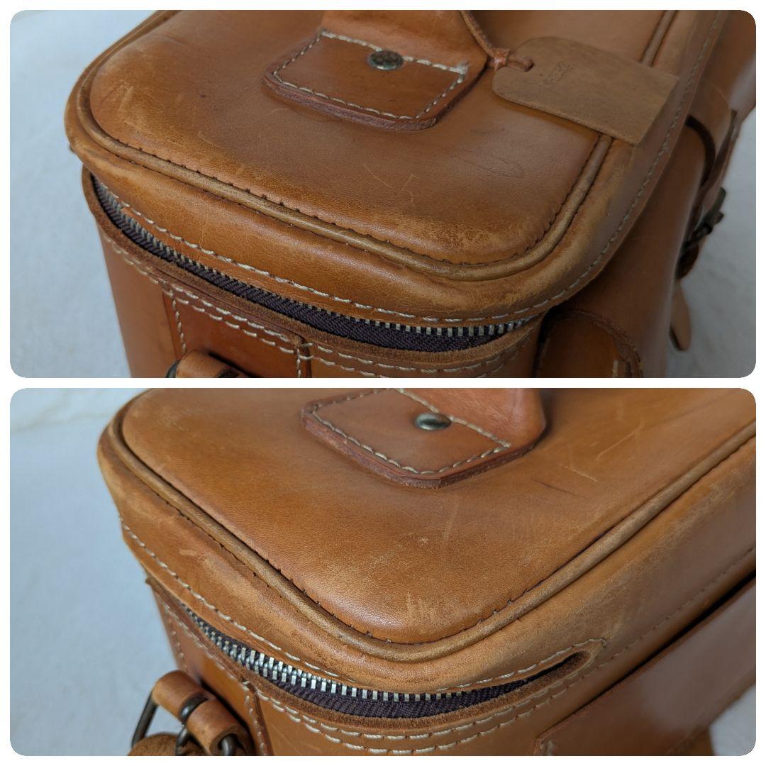 【希少】 HERZ ヘルツ カメラバッグ レザーバッグ キャメル 大型 人気