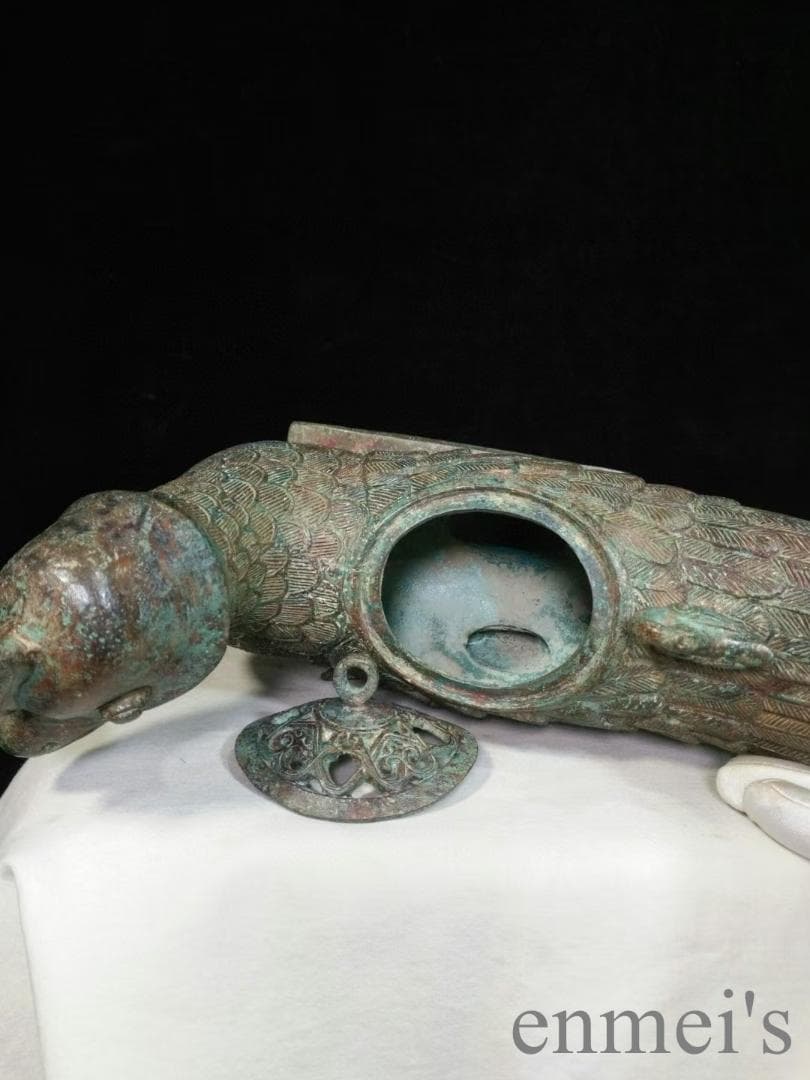 中国古美術 西周 青銅器 天鶏尊 禮器 酒器 神鳥造形 吉祥文様 古美術 旧蔵收