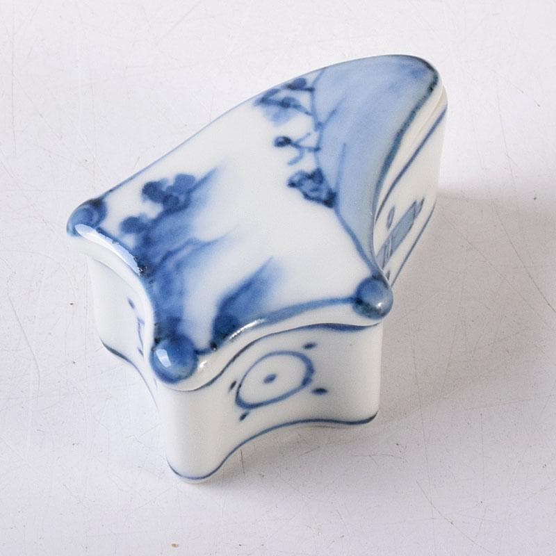 茶道具　西村徳泉造　古染付写　丁字香合　共布共箱　C　8173