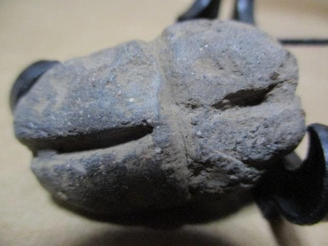 縄文土器　小動物？昆虫？珍品　箱付き　R99-2