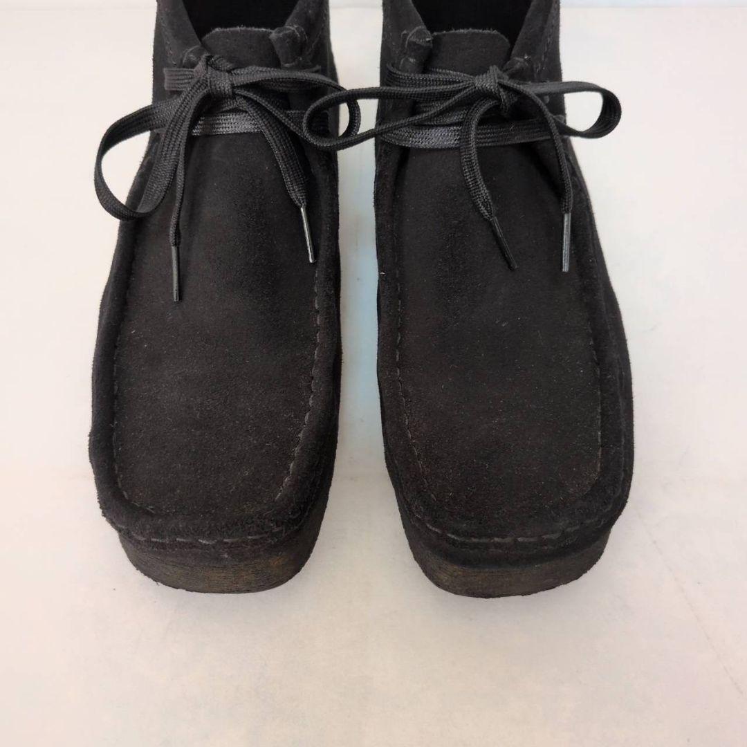 【極美品】Clarks ワラビーブーツ 黒 スエード メンズ 箱付 送料無料
