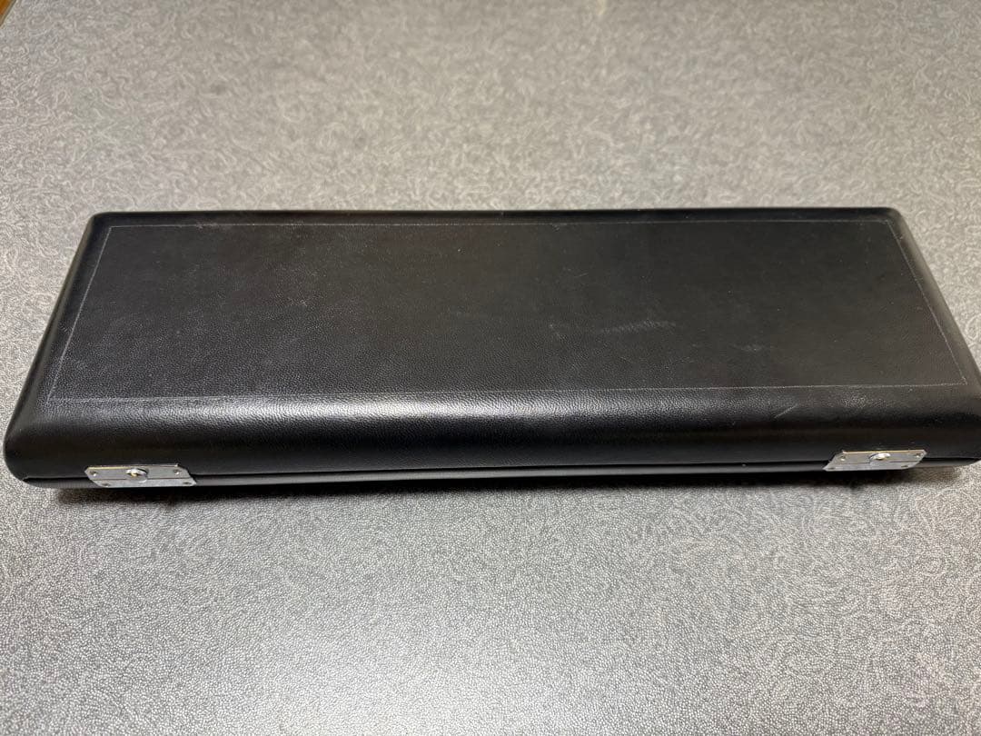 フルートとピッコロ　ダブルケース 黒 革張り