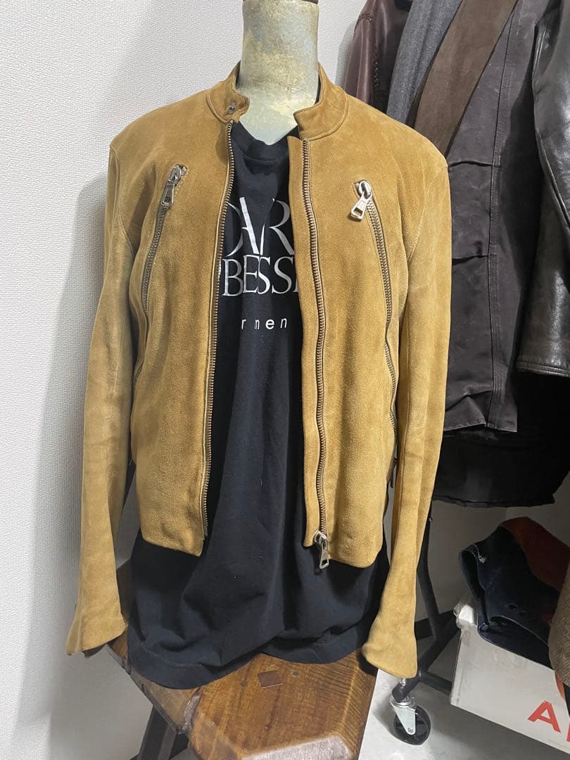 マルタンマルジェラ 05AW スエード ハの字 八の字 ライダースジャケット