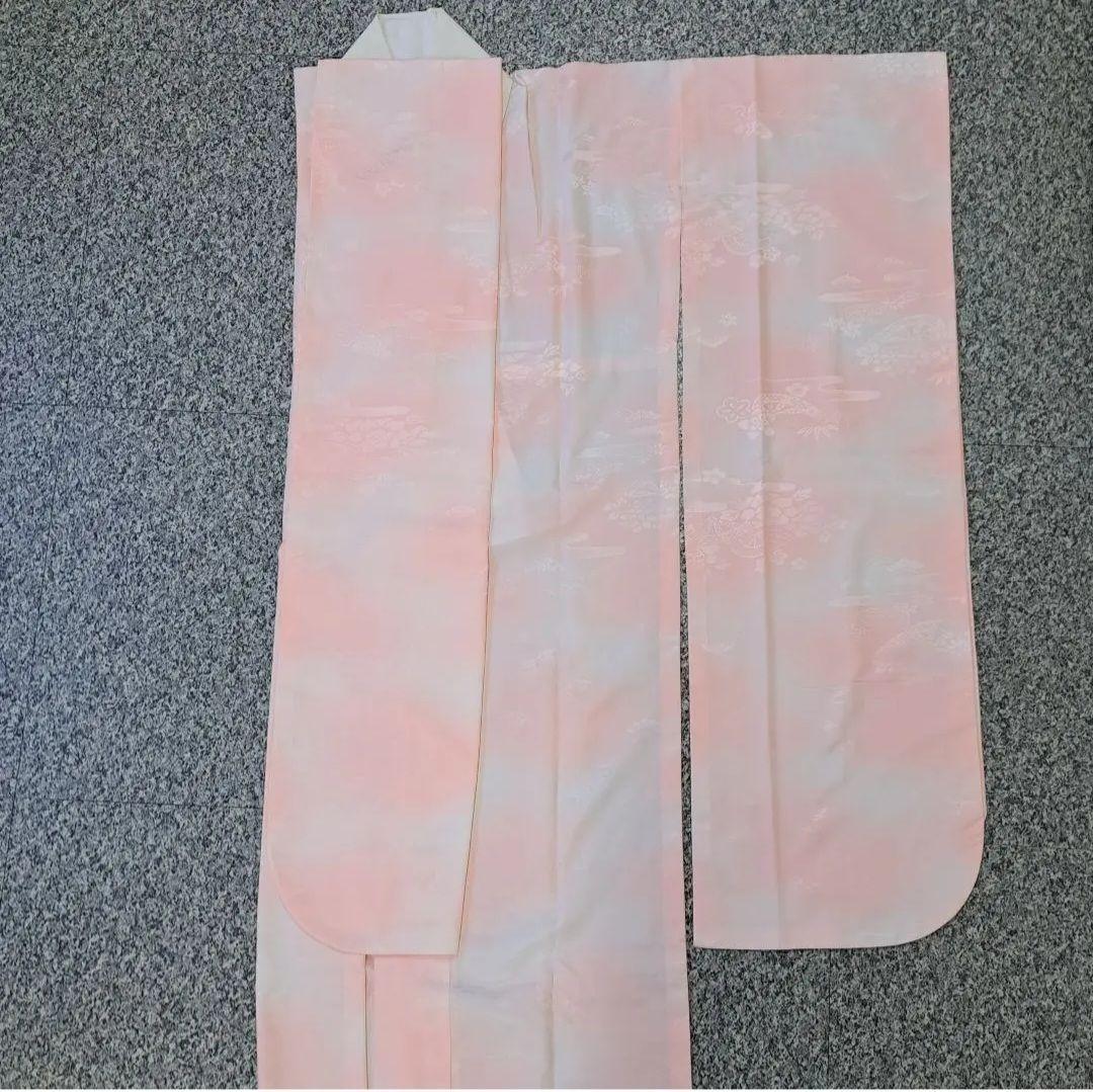 新品同様に近い フルセット 正絹振袖 黒地ラメ入りに紫桜柄 成人式 卒業式に最適