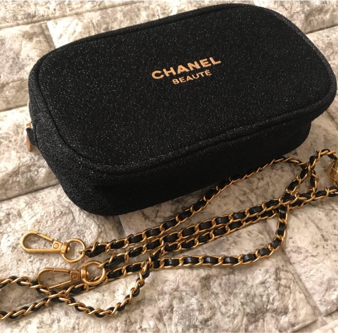 シャネル Chanel コスメ ポーチ ブラック 新品、未使用