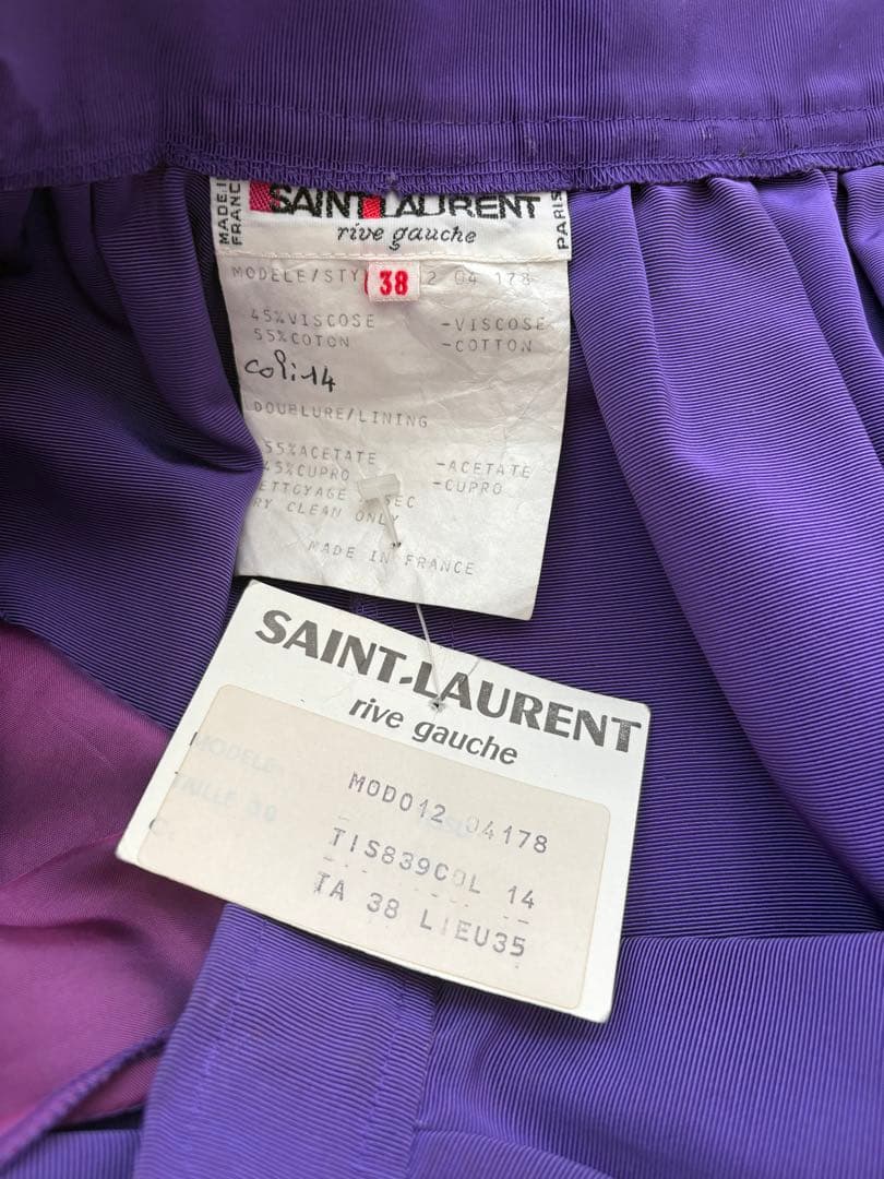 70's サンローラン　リヴゴーシュ　ヴィンテージ スカート　　デッドストック