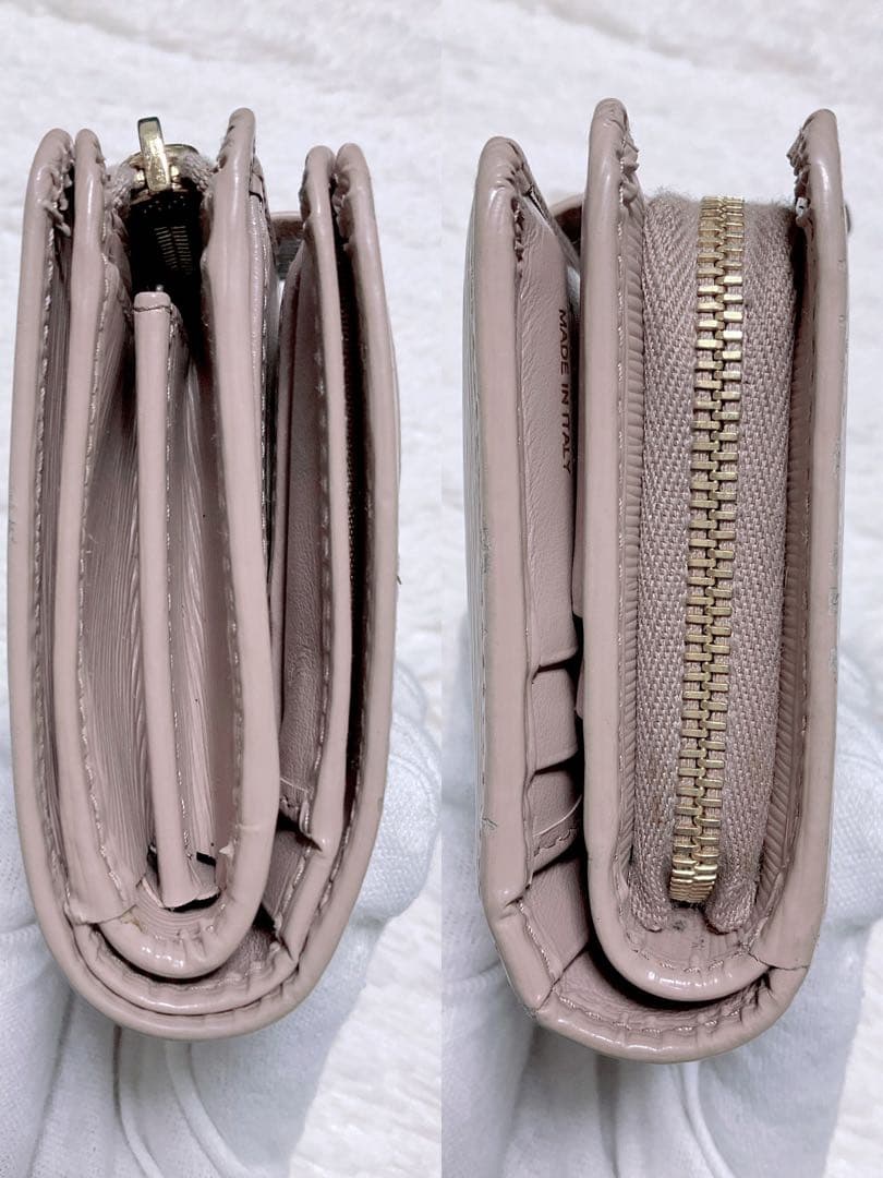 ♡美品♡プラダ 二つ折り財布 サフィアーノレザー 三角ロゴ L字ファスナー