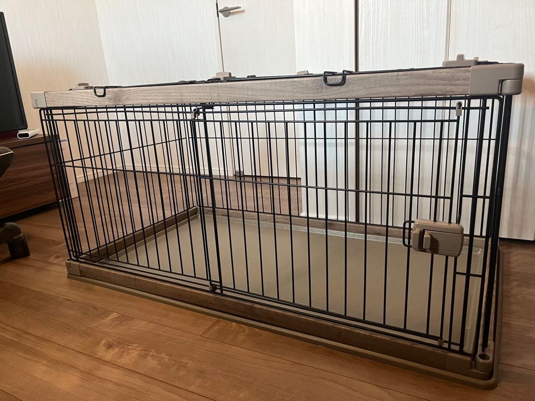 ペットサークル　屋根付き　ペットケージ　ウッディサークル