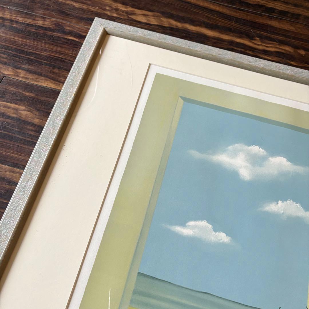 オレンジ リトグラフ サイン有り 額装 74/100 絵画 F