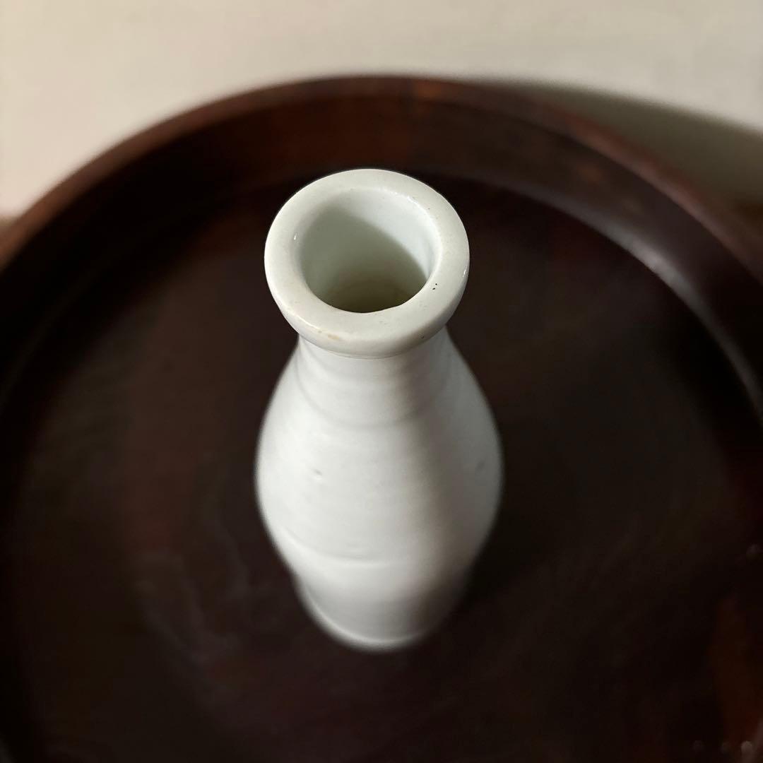 平佐白磁ボトル　明治　波佐見　伊万里　ストーンウェア　瀬戸　李朝　花器　白洲正子