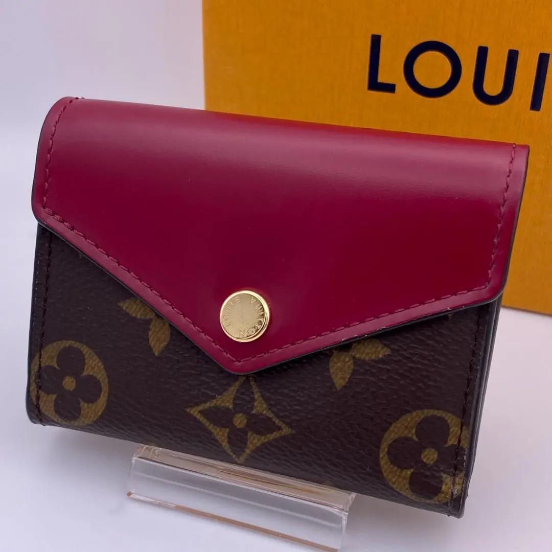 ルイヴィトン モノグラム ポルトフォイユ ゾエ フューシャ 三つ折り財布