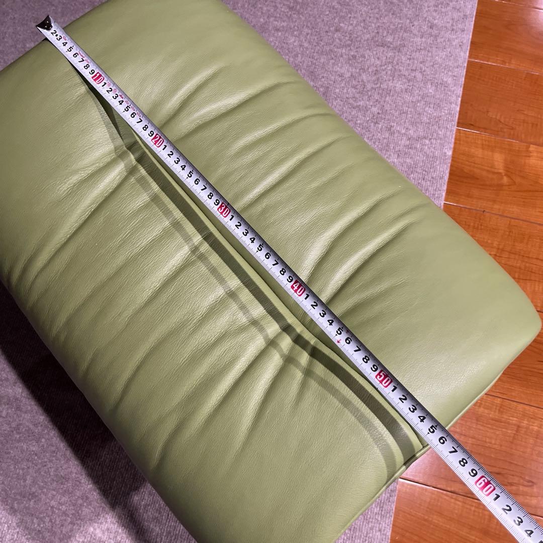 エコーネス リクライニングソファのオットマン グリーン★ チェア別出品セット販売