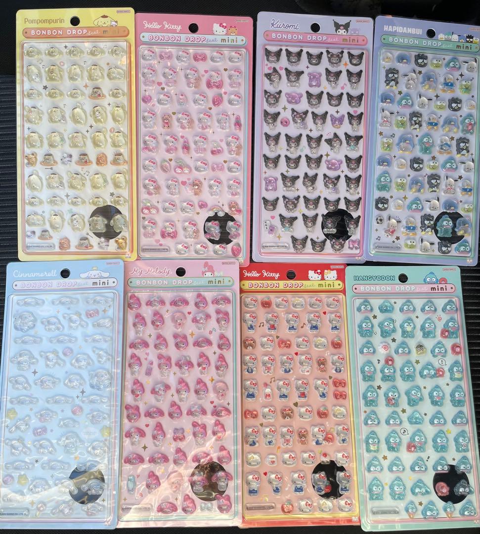 【国内正規品】　ボンボンドロップシール　ミニ　サンリオ　8種セット
