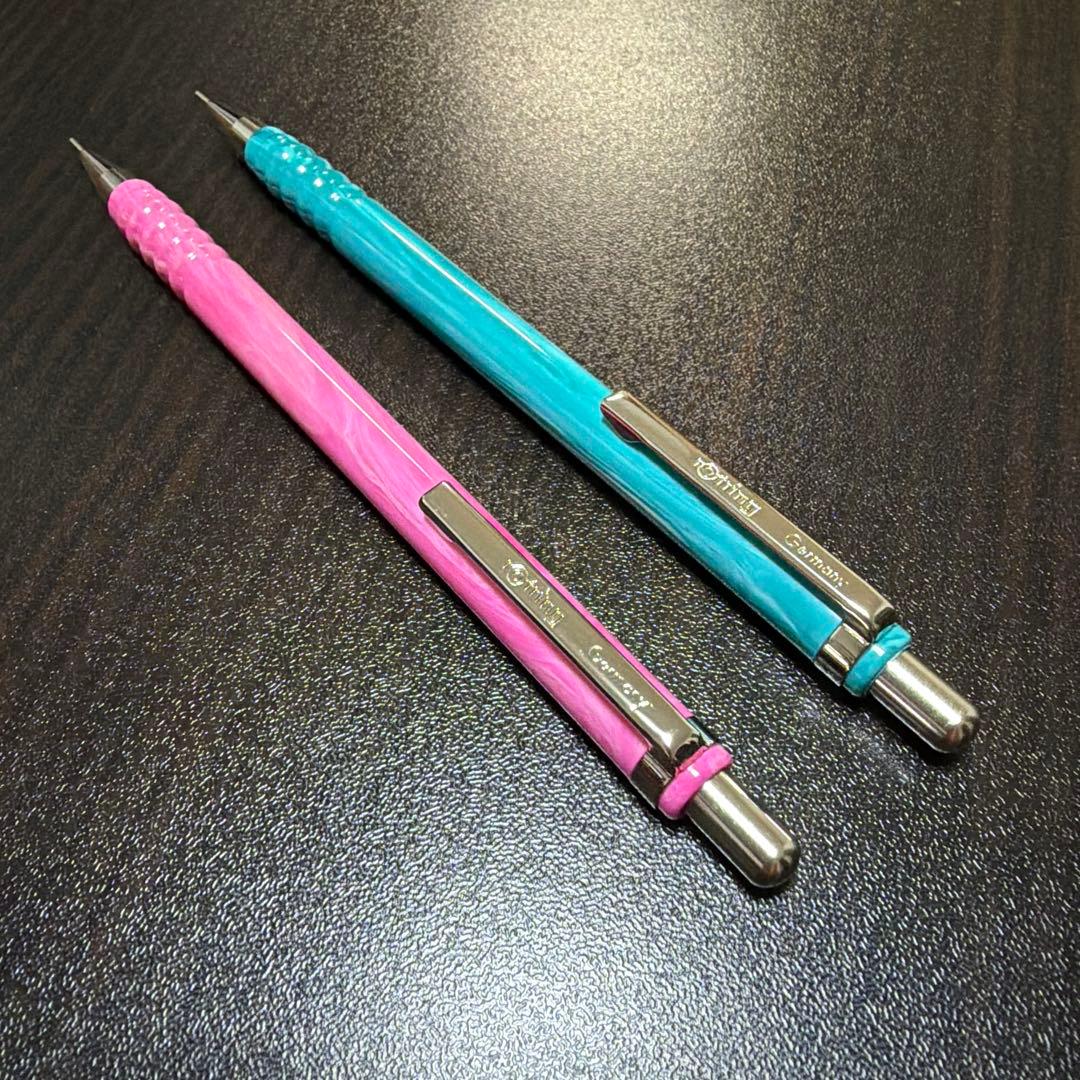 未使用　ロットリング　ティッキースペシャル　ターコイズ&ピンク　マーブル2本