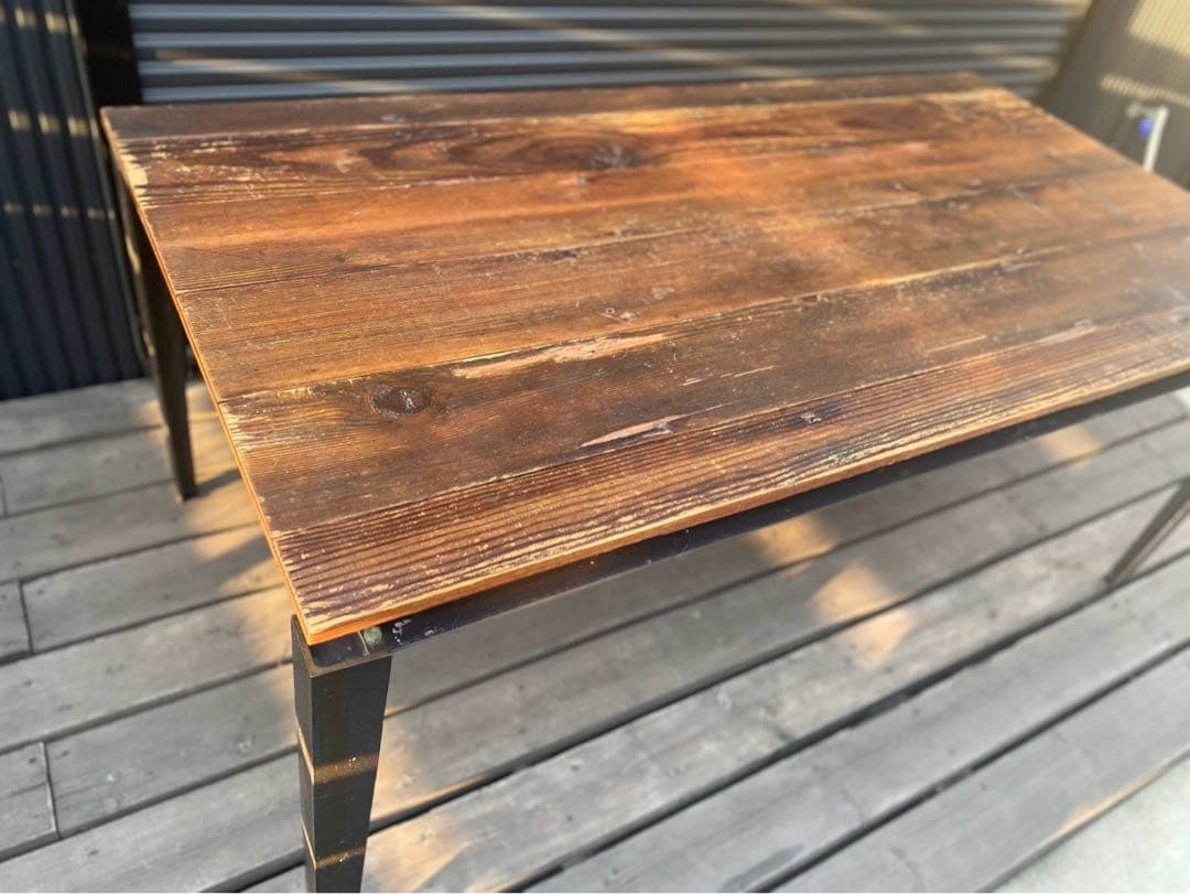 横山　ダイニングテーブル　アイアン　ダークブラウン