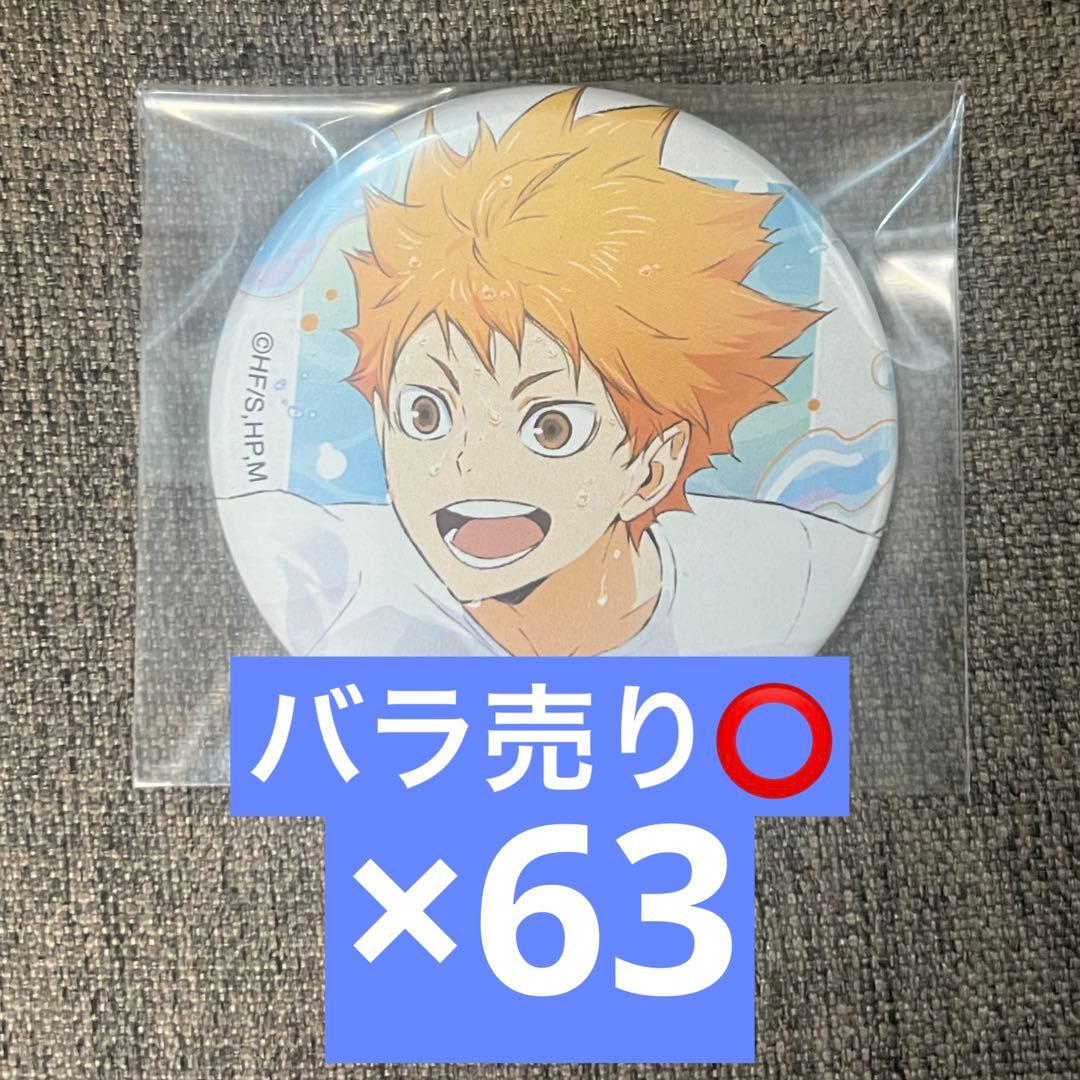 ハイキュー!! 水遊び 缶バッジ 日向翔陽 63点
