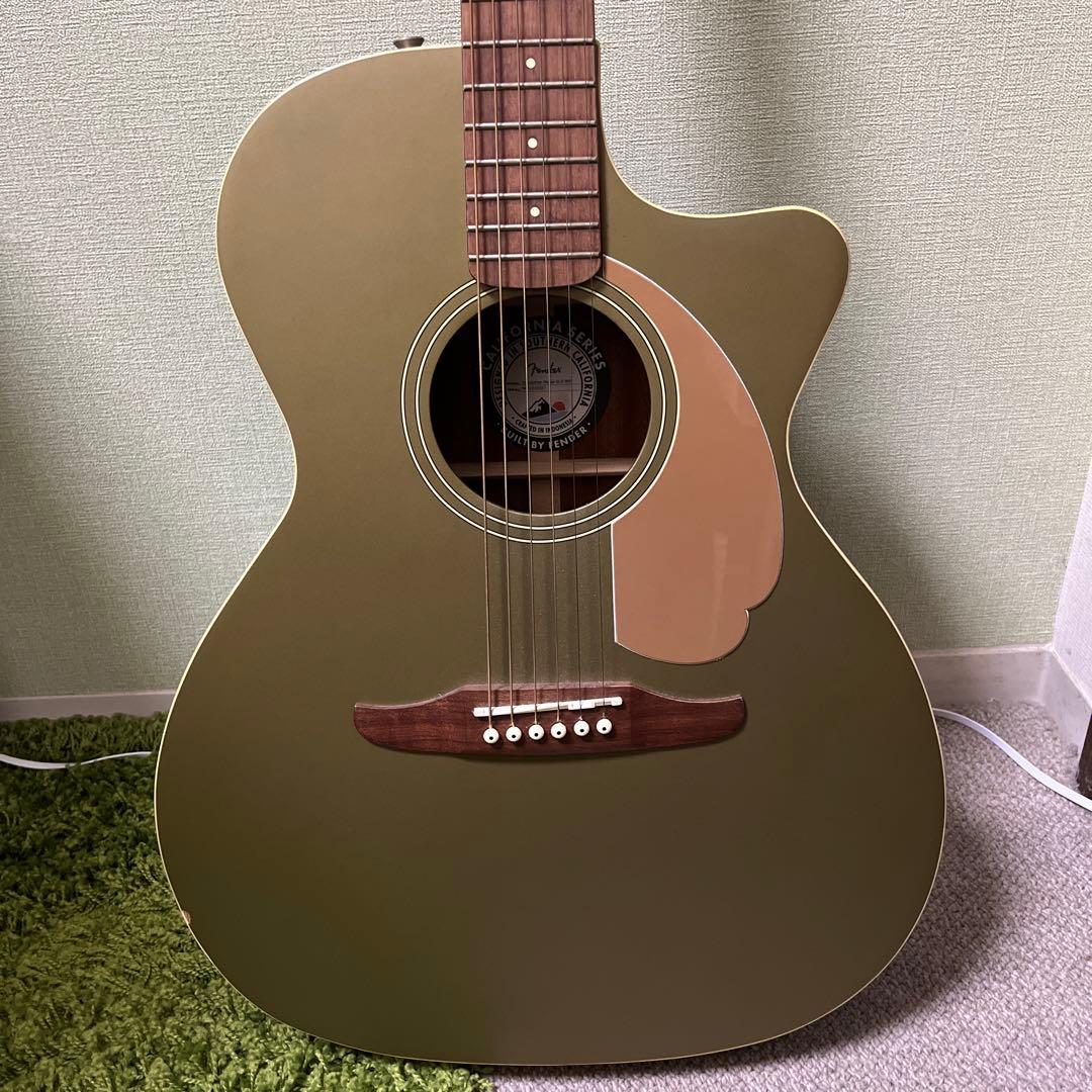 Fender newporter オリーブ　緑　アコースティックギター　エレアコ