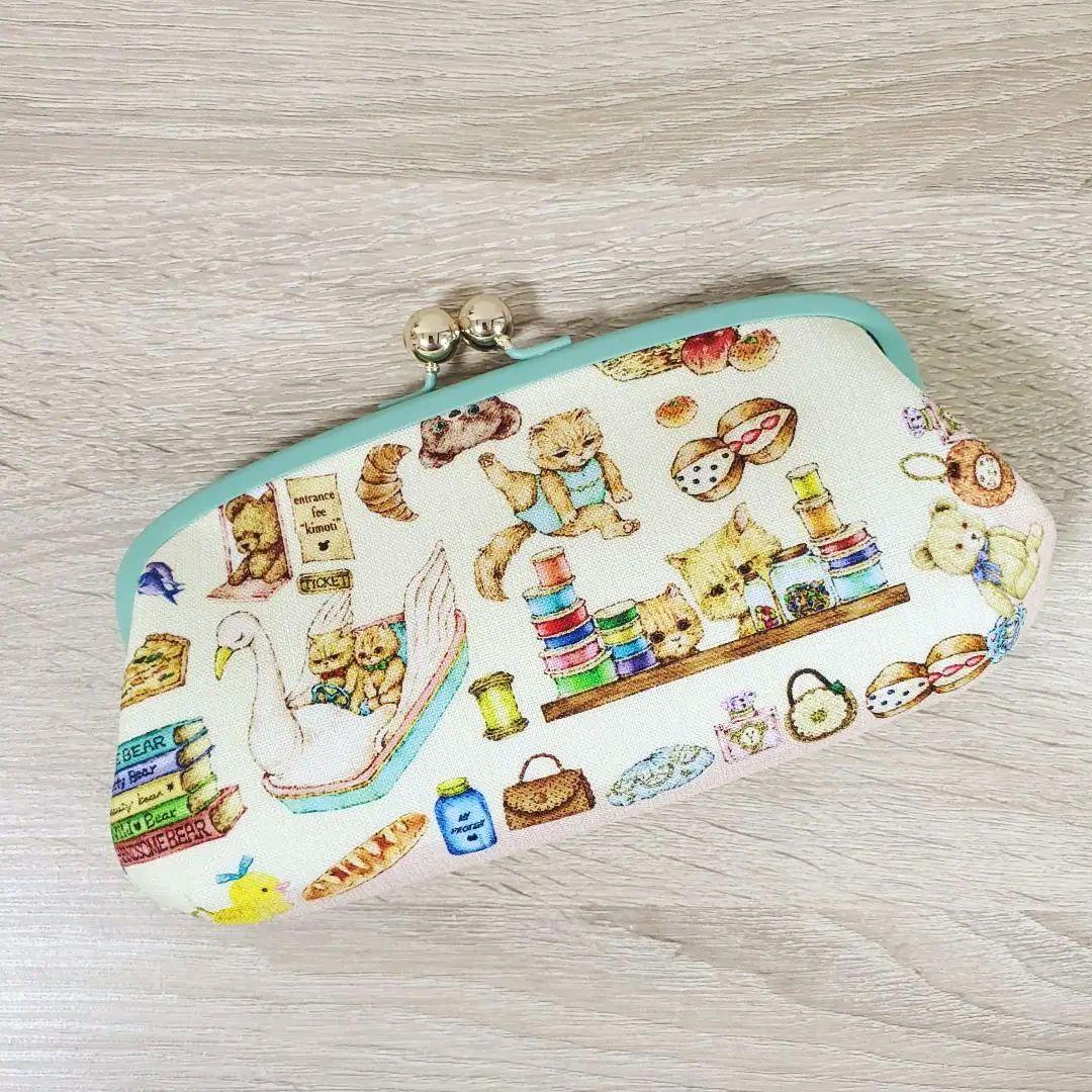 ハンドメイド 19cmがま口長財布 yukiemon アニバーサリー