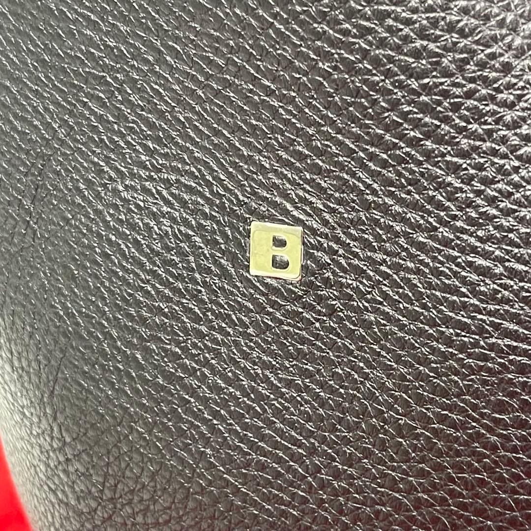 【超美品✨】BALLYバリーメンズビジネスバッグトートレザーBロゴ黒船型A4◯