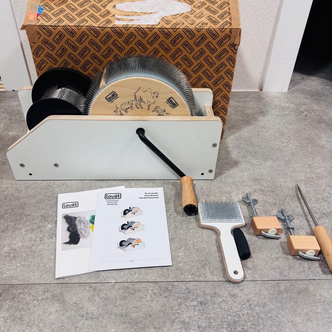 最終値下げ Louet ルエ社 ドラムカーダー 糸紡ぎ 手紡ぎ 羊毛 フェルト