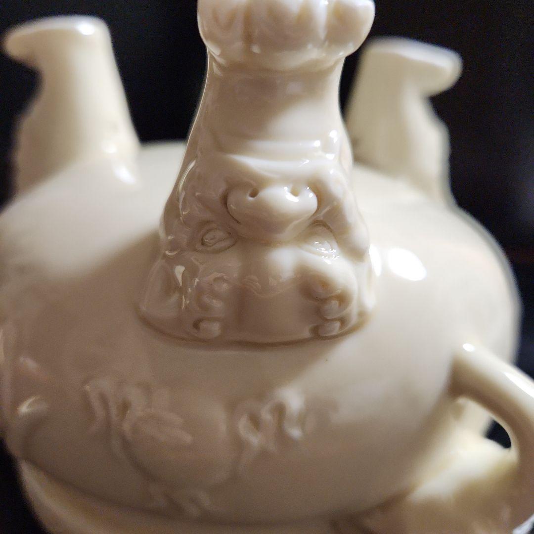 徳化窯白磁三獣足香枦