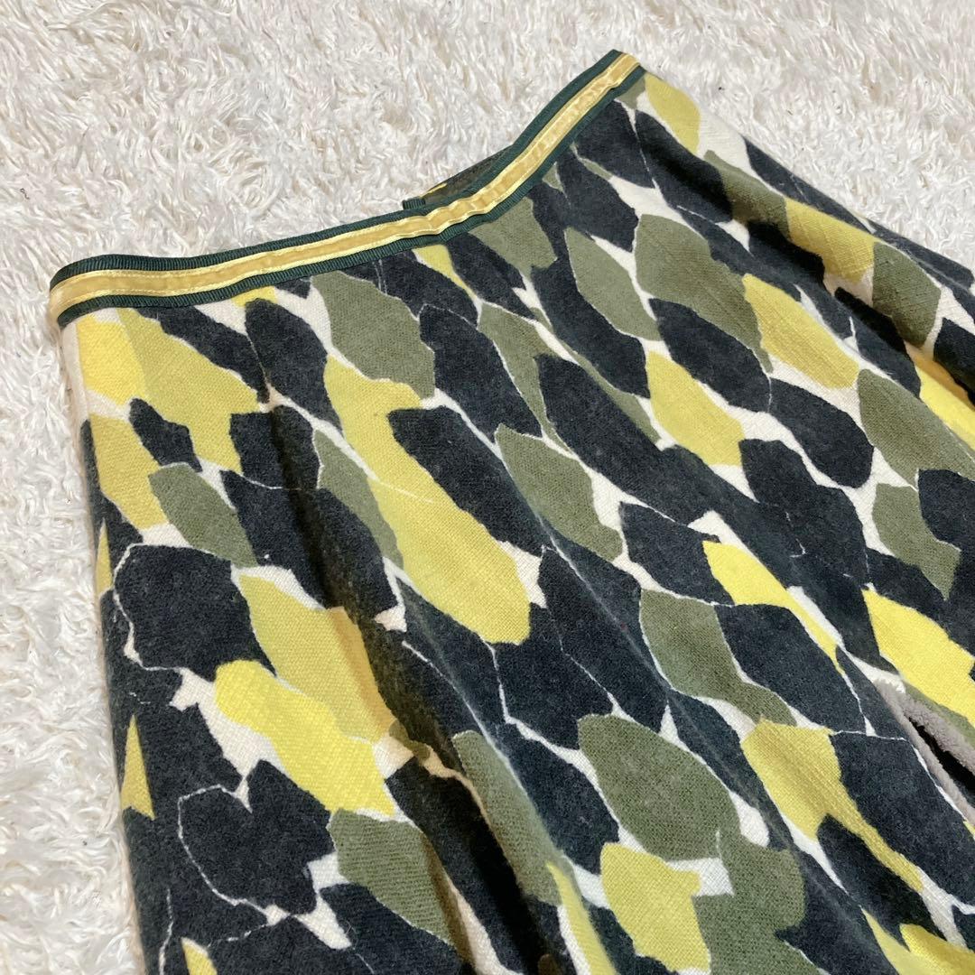 きりきりミナペルホネン trees ウール100% フレアスカート