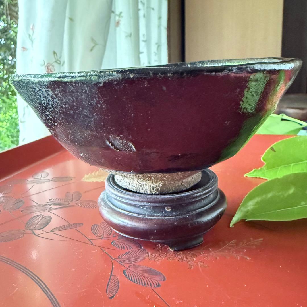 超限定リリース‼︎黒茶盌の佳品‼️井戸茶盌　在銘　楽　作者詳細不明1客