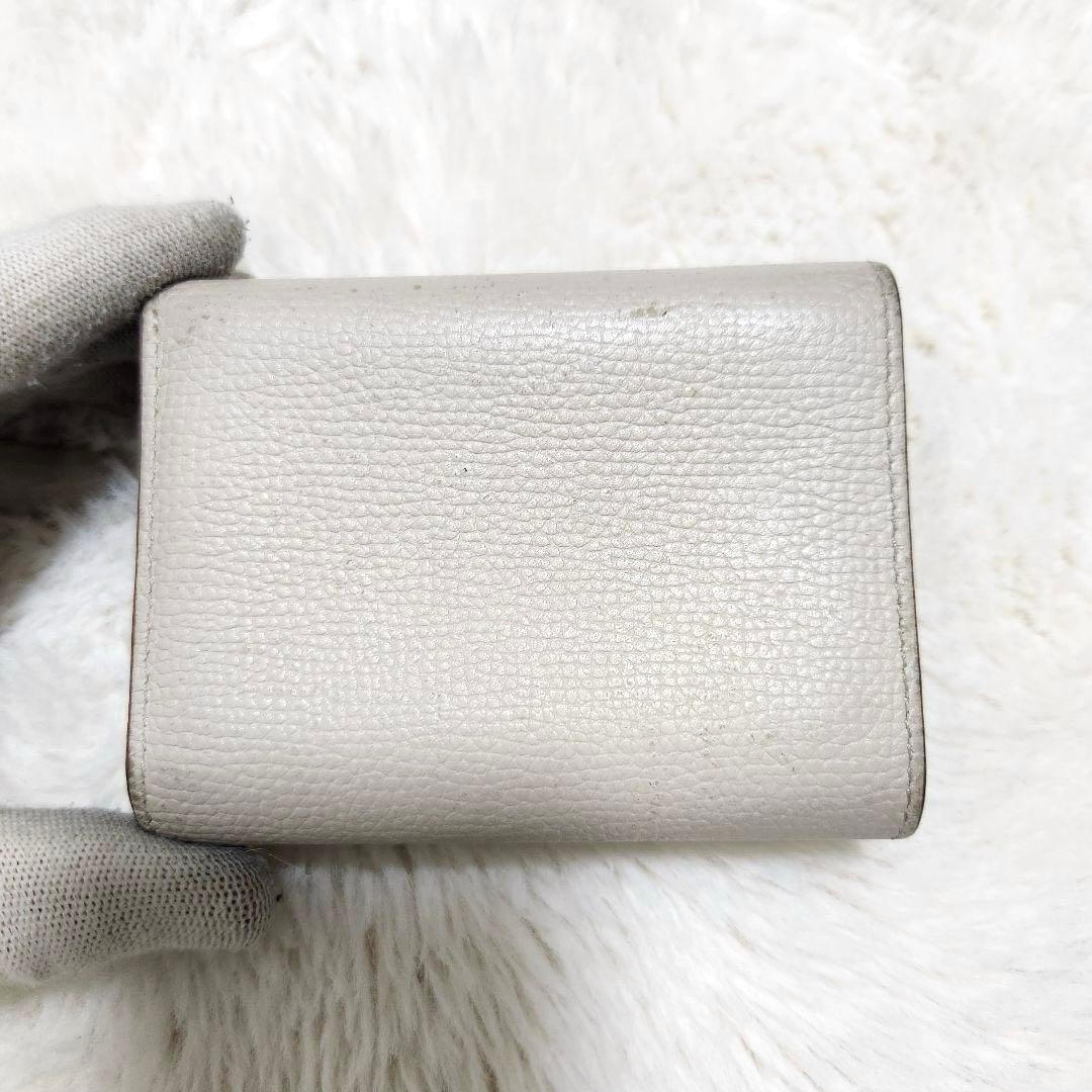 ✨美品　正規品✨ロエベ　三つ折り　アナグラム　小銭入れ　ロゴ金具　ベージュ