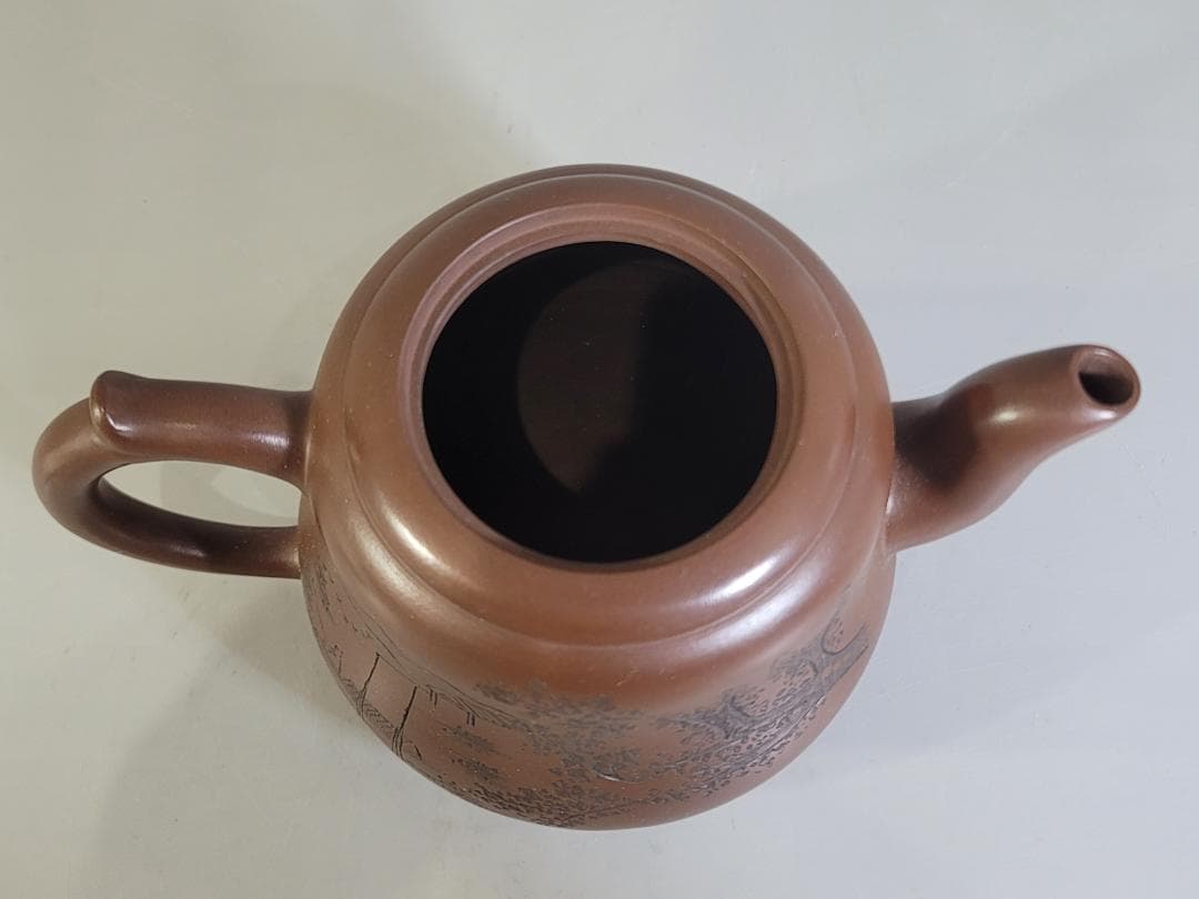 中国古美術・紫砂壺 盖款 :大生（范大生）宜興原鉱・紫泥急須・茶壺