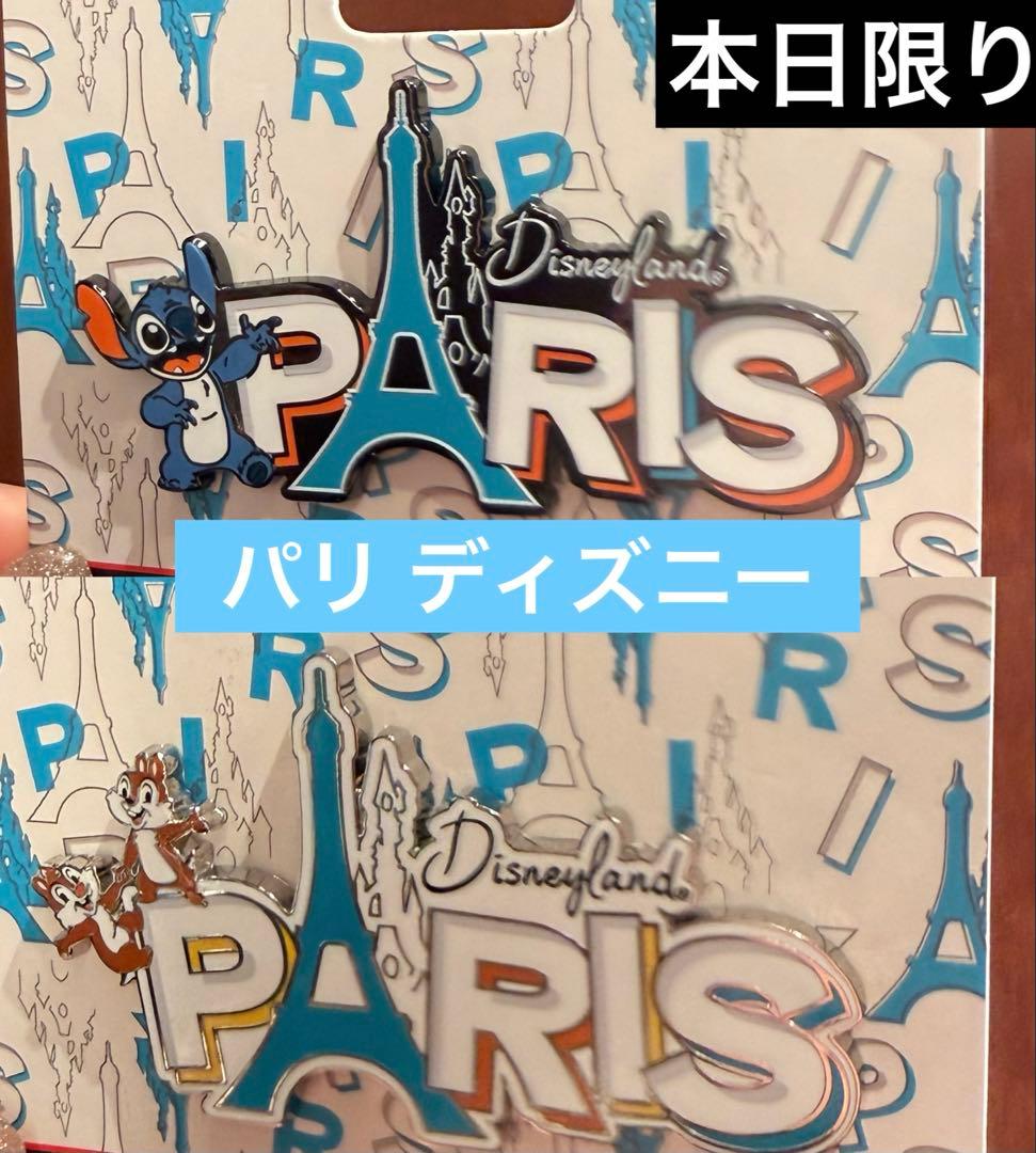 パリ ディズニー 限定 ピンバッジ スティッチ チップ デール グッズ 公式